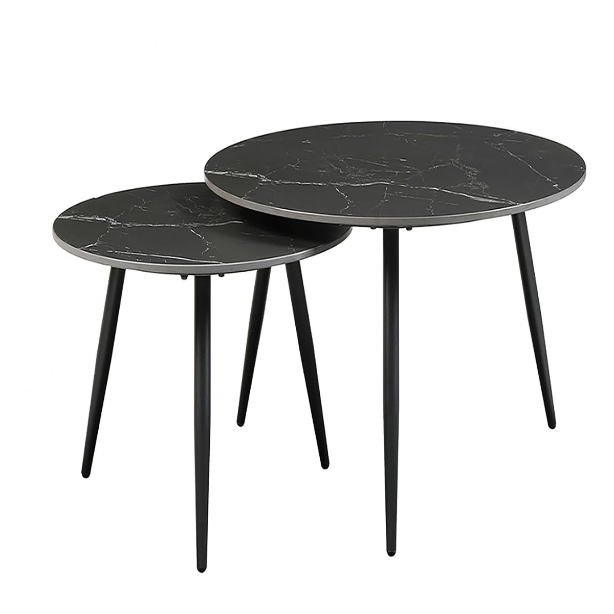 Side End Table Modern Coffee Table Office Center Desk Living Room- Set of 2