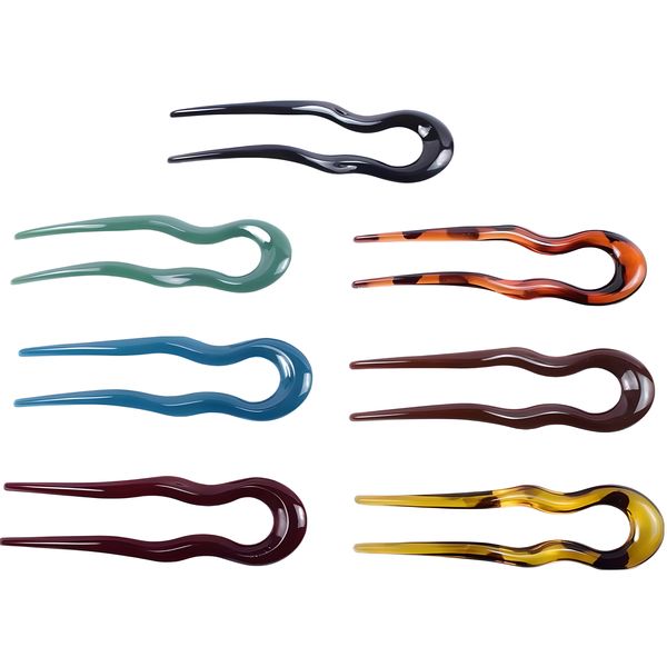 5 Inc French Hair Pin for Thick Long Hair - 7 Pack