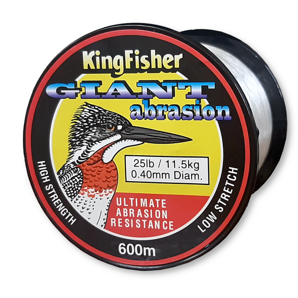 Kingfisher Giant Abrasion Nylon .40MM 11.5KG/25LB Colour Clear 600m Spool