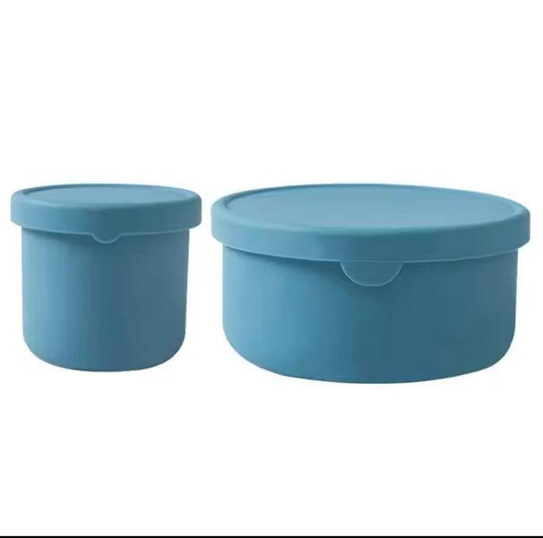 Silicone Fresh-Keeping Lunchboxes - Blue - Set of 2