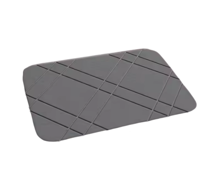 Soul Lifestyle Absorbent Non-Slip Diatomite Stone Bath Mat-DarkGrey Diamond