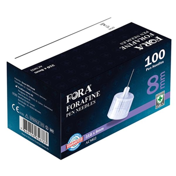Fora- fine Insulin Pen Needle 31Gx8mm 100