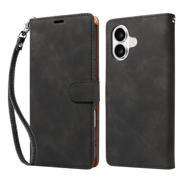 Leather Flip-Style Anti-theft Phone Case Compatible with iPhone 17