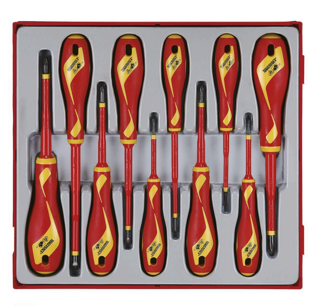 TengTools - Insulated Screwdrivers Set Mixed TT2 10 Pieces - TTDV910N
