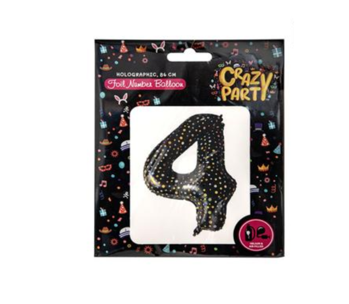 Crazy Party - Holographic Foil Helium Balloon 86cm "8" x 2