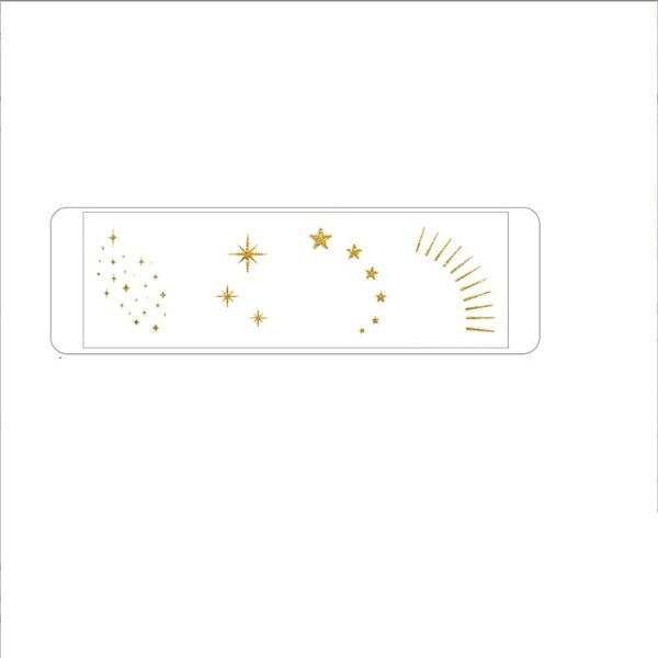 6pcs Waterproof Glitter Freckles Face Tattoo, Sparkle Makeup Patches Silver
