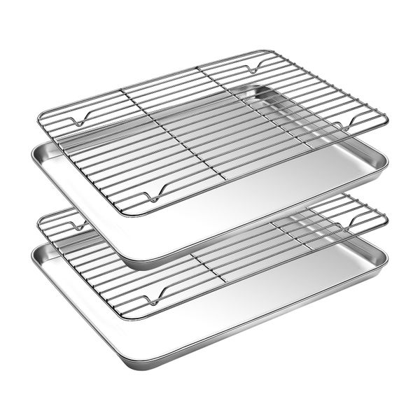Stainless Steel Baking Sheet with Cooling Rack Set