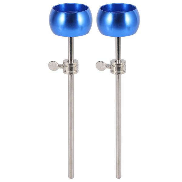 2 Pcs Bass Drum Pedal Beater Hammer Head Percussion Instrument Silver