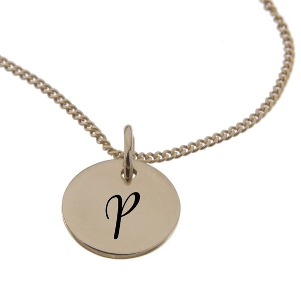 Engraved Initial - S on 10mm Rose Gold-Plated Sterling Silver