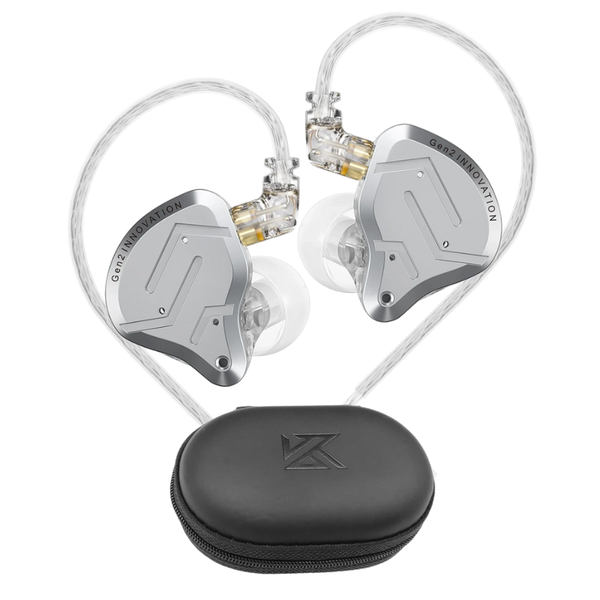 KZ ZSN Pro 2 - 1DD +1BA In-Ear Monitor Earphones with Case - Silver