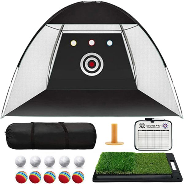 3M Golf Practice Net Set With Golf Mat &amp; Ball &amp; Tee &amp; Scoreboard