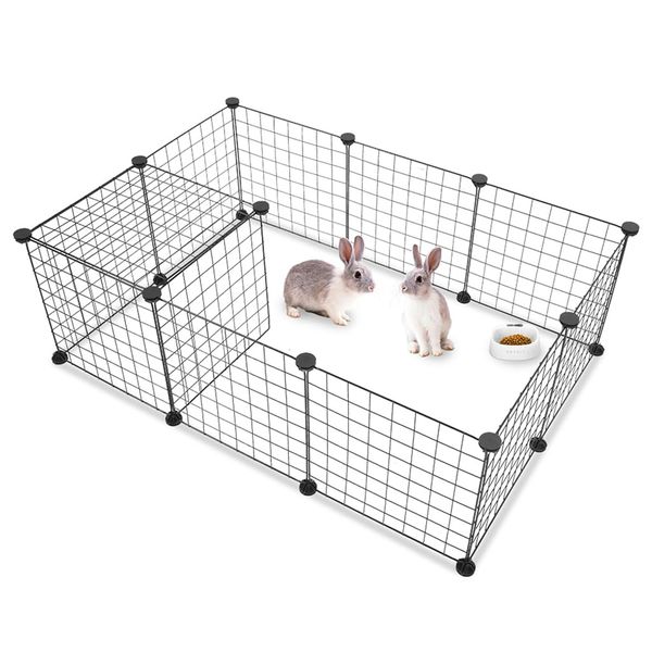 ElecTrek- DIY Pet Playpen, Portable Metal Wire Fence for Small Animals