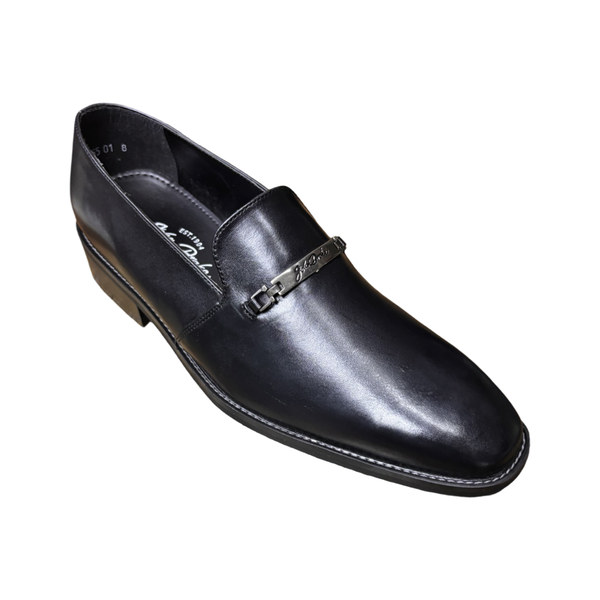 John Drake Elegant Men's Leather Loafers - Black