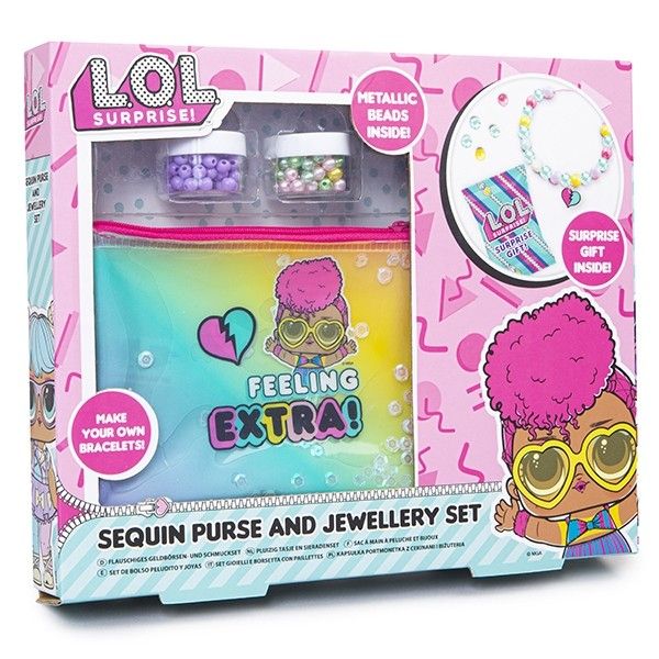 L.O.L Surprise Sequin Purse &amp; Jewellery Set