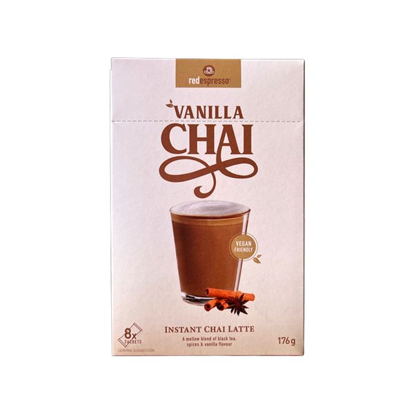 red espresso - Instant Vanilla Chai Latte Sachets Vegan friendly - 8 x 22g
