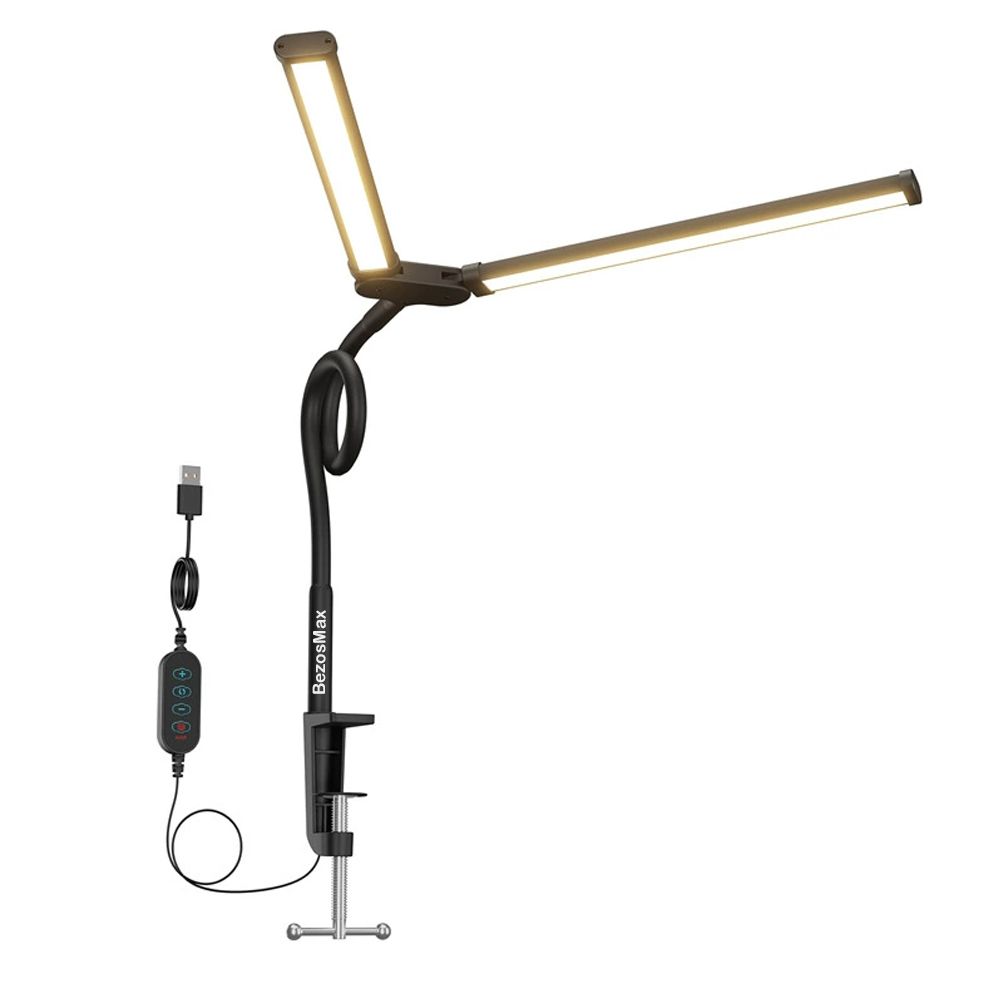 BezosMax USB Led Desk Lamp for Office Home,Adjustable Eye-Caring Desk Light