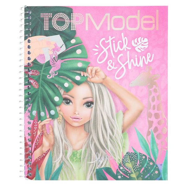 Top Model Colouring Book Stick &amp; Shine Tattoo Stickers