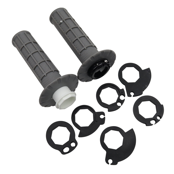 Universal Motorcycle Handlebar Grips with The Snap-in Cam Grey