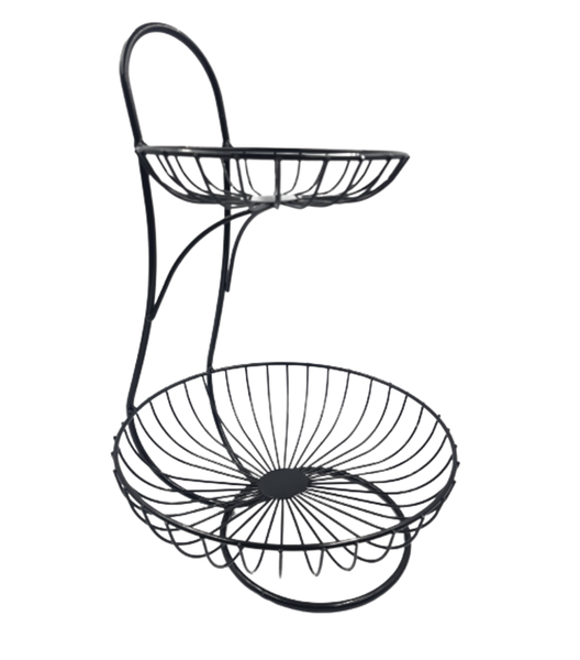 Double Fruit Basket - Black