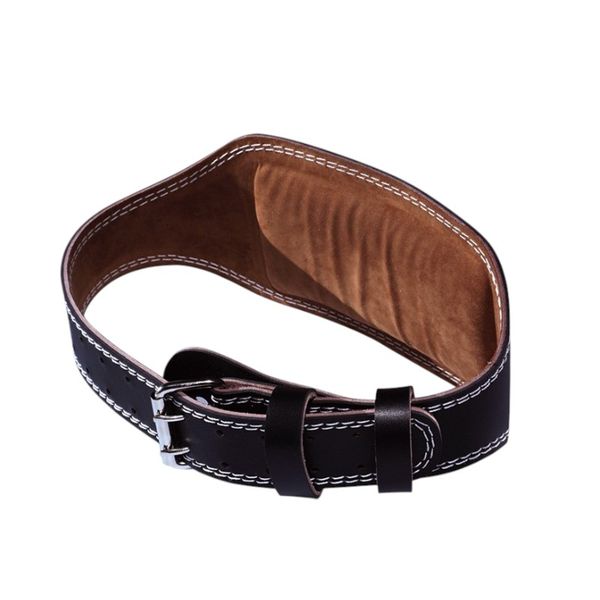 Wide 15cm Padded Weightlifting Belt Double Prong - Black, L