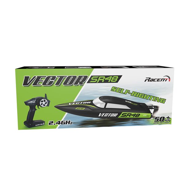 R/C 2.4GHz 50km/h Brushless Speed Boat (45cm long) w/Batt &amp; Charger - Black