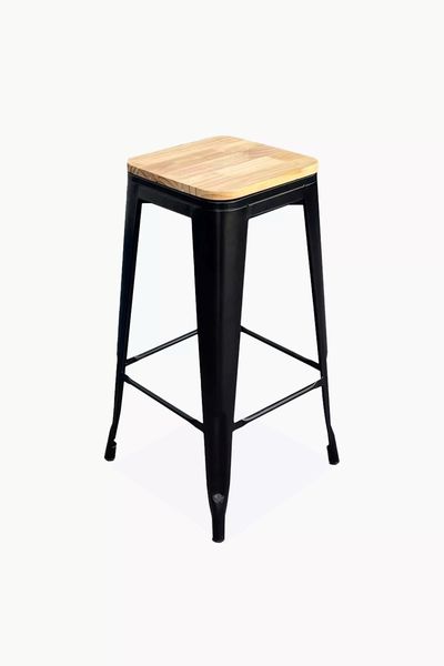 Metal And Wood Bar Stool