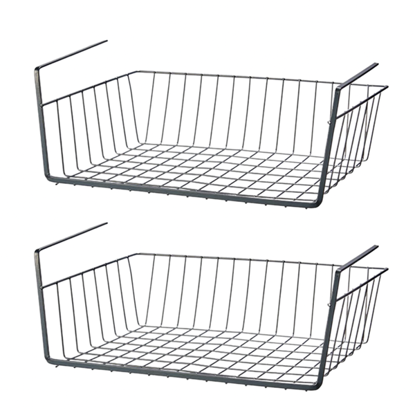 Pack of 2 Extra-Large Under Shelf Sliding Storage Basket - 48 x 24.5cm