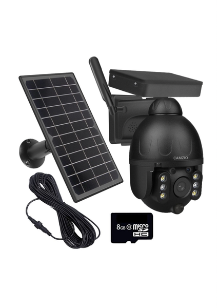 Camzio 5G SIM Solar Security Camera with Night Vision and Audio