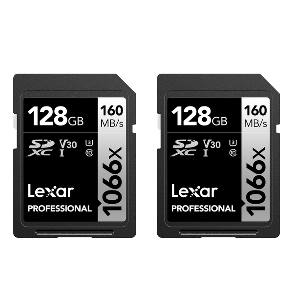 Lexar SD Silver 1066x 128GB Twin Pack