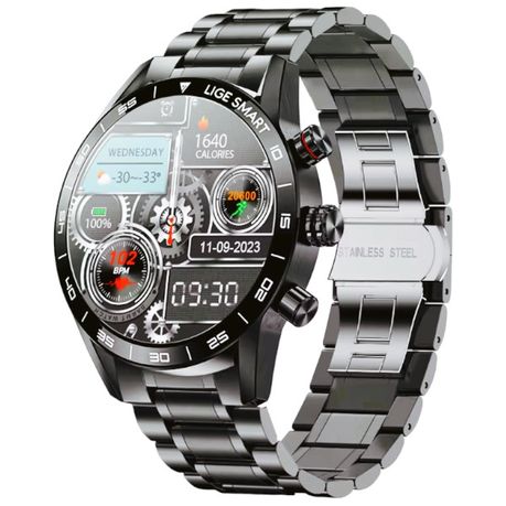 LIGE - IP67 Water Resistant Smartwatch With Call Functionality - Black Image