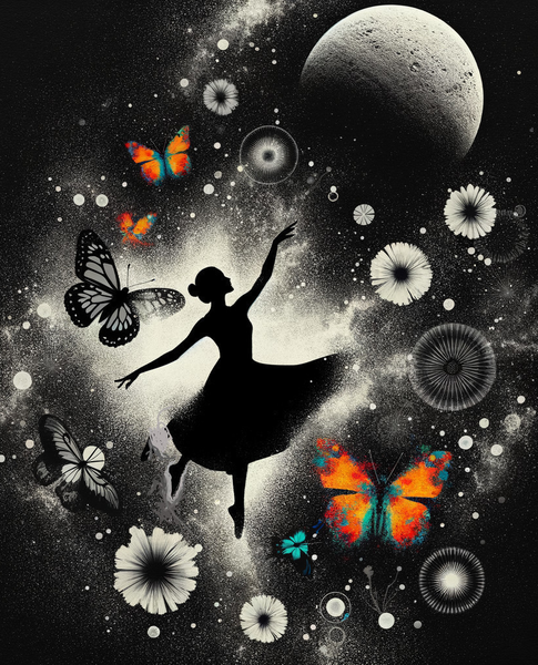 Canvas Wall Art Decor - Flying With Butterflies