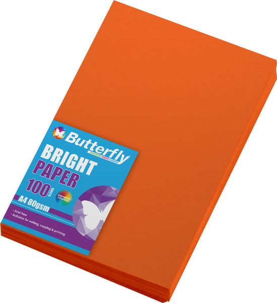 Butterfly A4 Bright Paper 100s - Orange