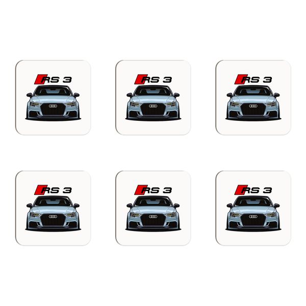 Audi RS3 Front Coasters - Set of 6