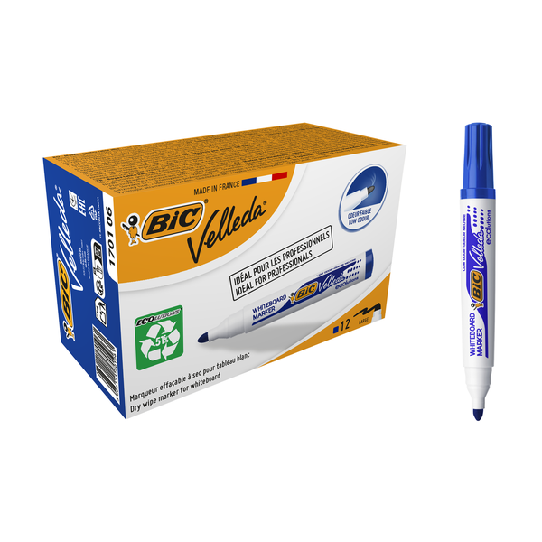 BIC Velleda 1701 Whiteboard Bullet Point Marker - Blue (Box of 12)