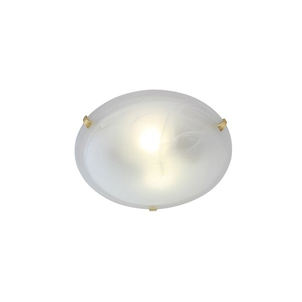 Eurolux - Alabaster Ceiling Light 300mm Polished Brass