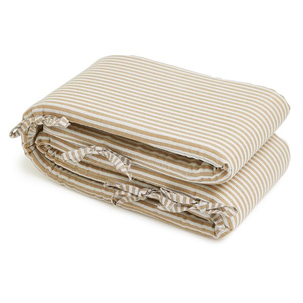 George &amp; Mason Baby - Cot Bumper - Beige Stripe