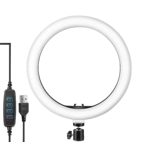 30cm Ring Light With Adjustable Color Temperature - Black