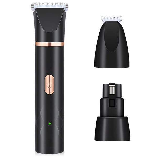 3 in 1 Small Dog Grooming Kit, Hair Clipper for Cats and Other Pets - Black