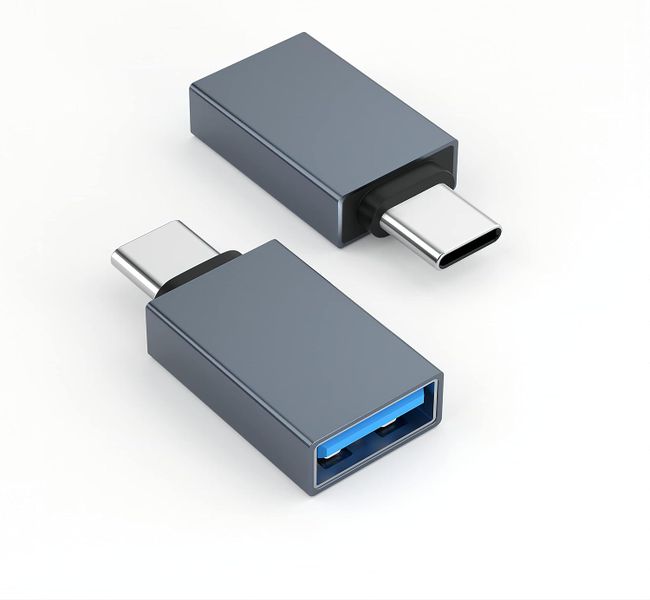 InnovateX USB 3.0 to Type C Adaptor Transfer Speeds Up To 5GBps OTG-Grey