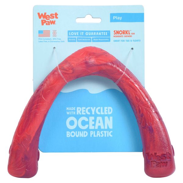 West Paw - Seaflex Snorkl Red Dog Chew Toy