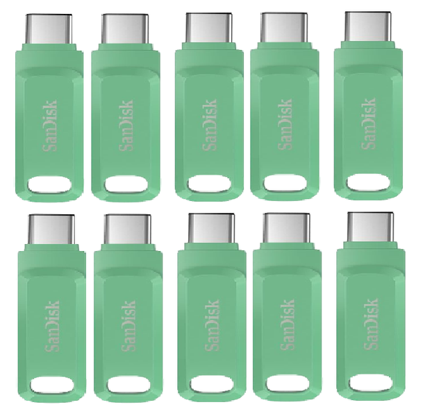 SanDisk 128GB Ultra Dual Drive Type-C Flash Drive - Absinthe Green x 10
