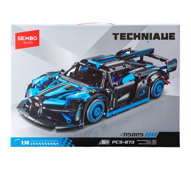Sembo Tech 1/14 W16 Hypercar (873 Pieces) - 36cm Long