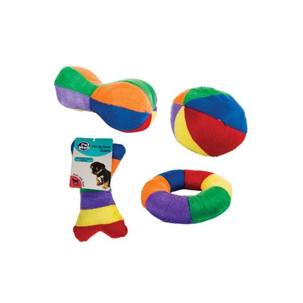 Pet Dog Plush Shaped Toys (4-Pack)