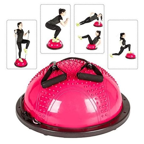 Balance ball discount with resistance bands