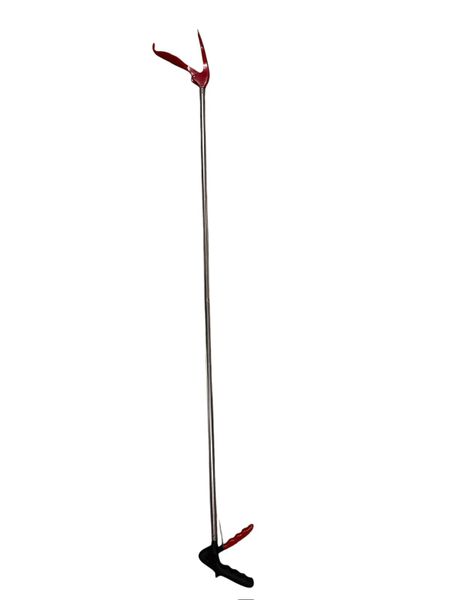 Collapsible Snake Tongs 60 Inch - Red and Silver