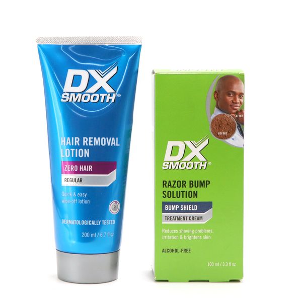 DX Smooth - Hair Removal Lotion and DX Smooth Bump Shield Treatment Combo