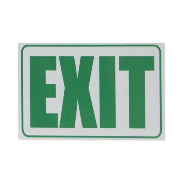 Exit Safety Sign - Photoluminescent 19cm x 19cm