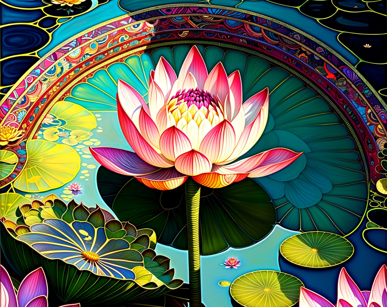 Canvas Wall Art Decor - Colourful Bloom