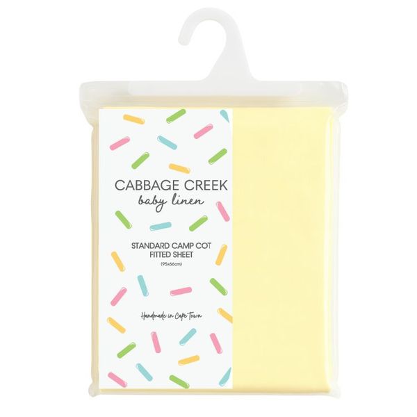 Cabbage Creek - Standard Camp Cot Fitted Sheet - Lemon