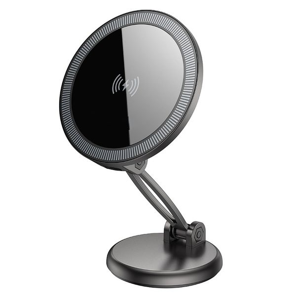 Car Holder Zinc Alloy &amp; 15W Wireless Charging Center Console In-Car Holder